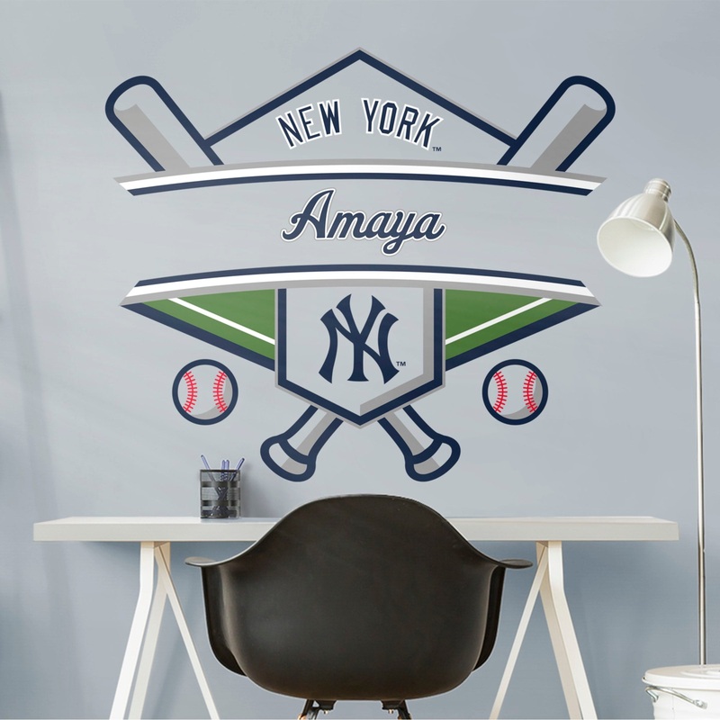 New York Yankees – Badge – With Personalized Name – Official MLB – Vinyl Transfer Decal