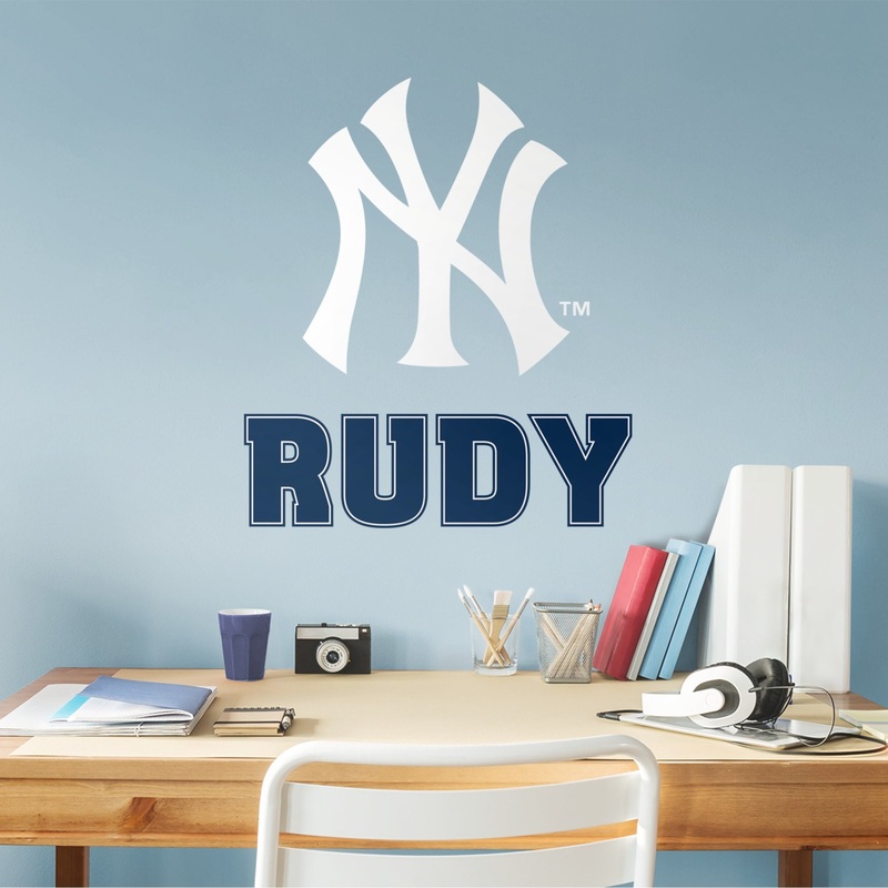 New York Yankees – NY Logo – With Personalized Name – Official MLB – Vinyl Transfer Decal