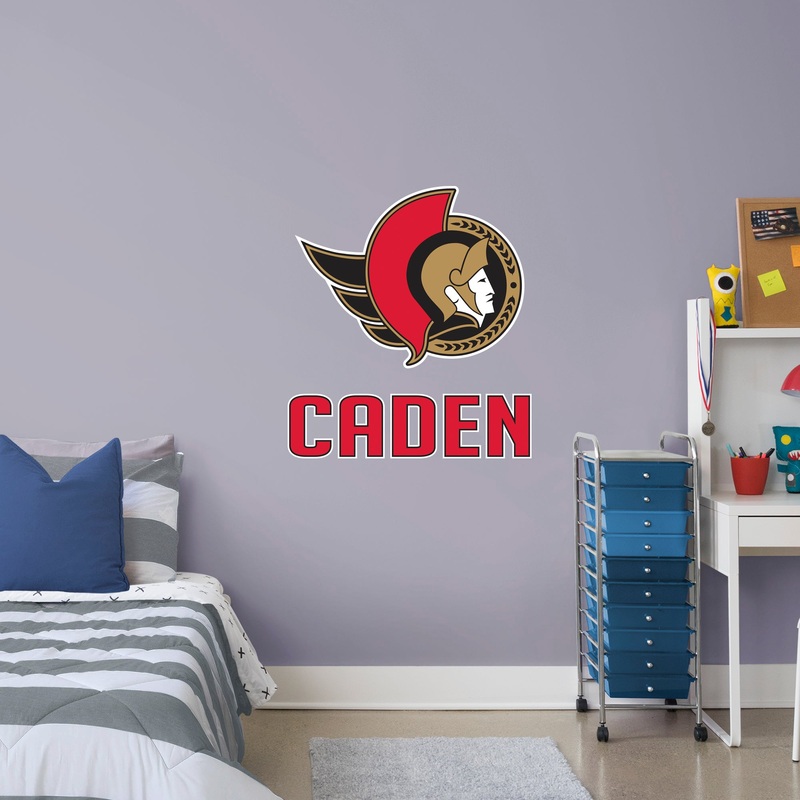 Ottawa Senators – Stacked Logo – With Personalized Name – Red Text – Official NHL – Vinyl Transfer Decal
