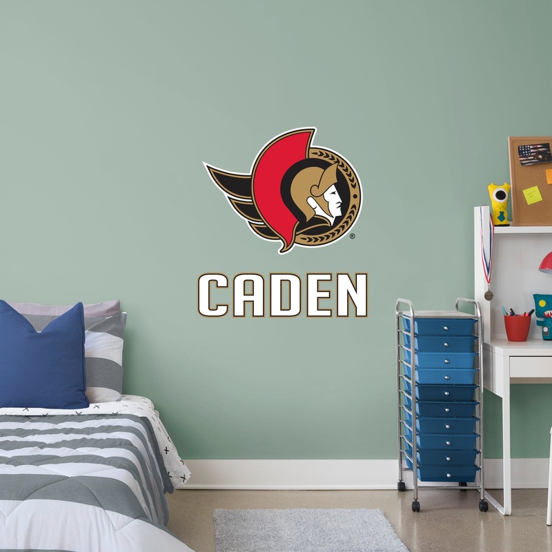 Ottawa Senators – Stacked Logo – With Personalized Name – White Text – Official NHL – Vinyl Transfer Decal