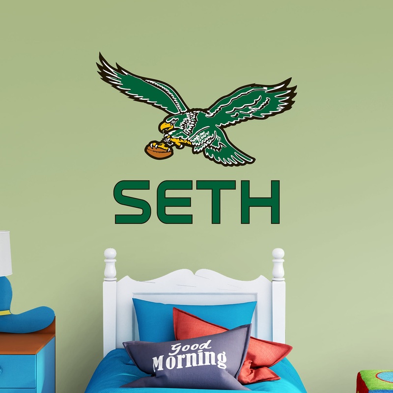 Philadelphia Eagles – Classic Graphic – With Personalized Name – Official NFL – Reusable Vinyl Transfer Decal