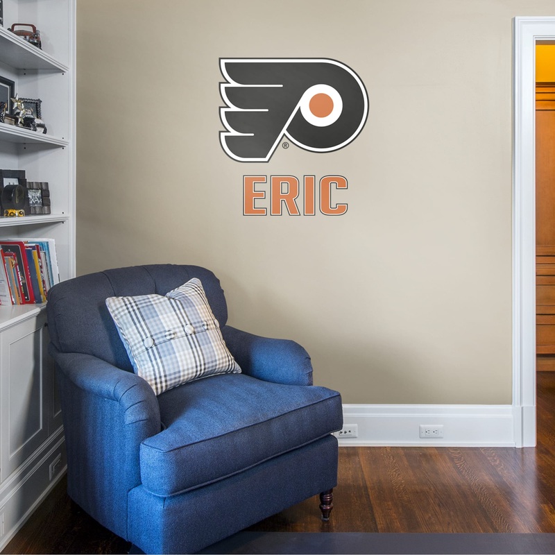 Philadelphia Flyers – Stacked Logo – With Personalized Name – Official NHL – Vinyl Transfer Decal