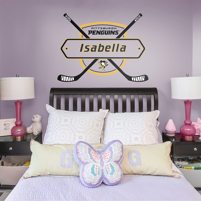 Pittsburgh Penguins Logo – With Personalized Name – Official NHL – Vinyl Transfer Decal