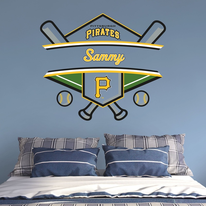 Pittsburgh Pirates – Badge – With Personalized Name – Official MLB – Vinyl Transfer Decal