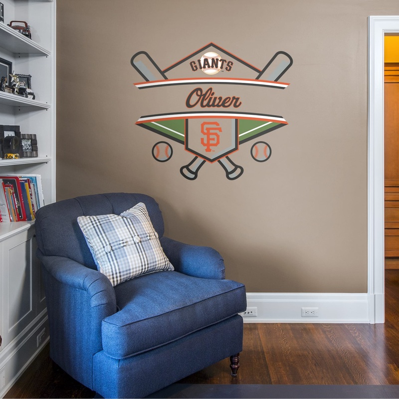 San Francisco Giants – Badge – With Personalized Name – Official MLB – Vinyl Transfer Decal