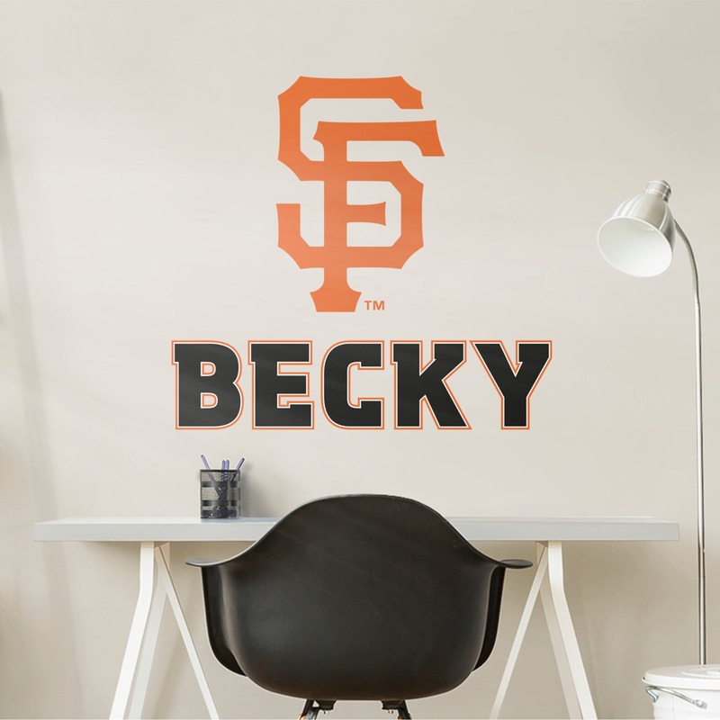 San Francisco Giants – SF Logo – With Personalized Name – Official MLB – Vinyl Transfer Decal