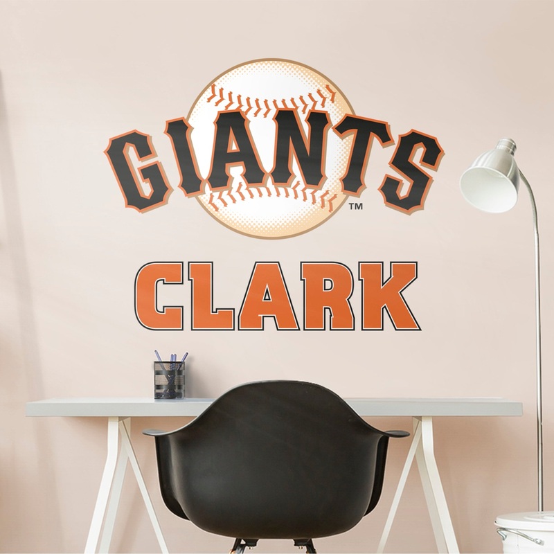 San Francisco Giants – Stacked Logo – With Personalized Name – Official MLB – Vinyl Transfer Decal