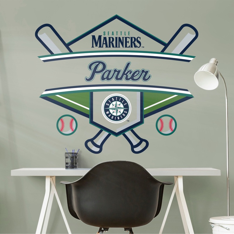 Seattle Mariners – Badge – With Personalized Name – Official MLB – Vinyl Transfer Decal