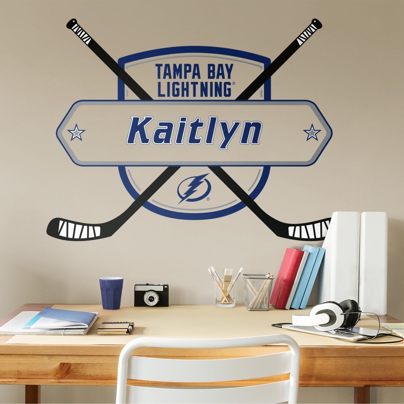 Tampa Bay Lightning – Badge – With Personalized Name – Official NHL – Vinyl Transfer Decal #1