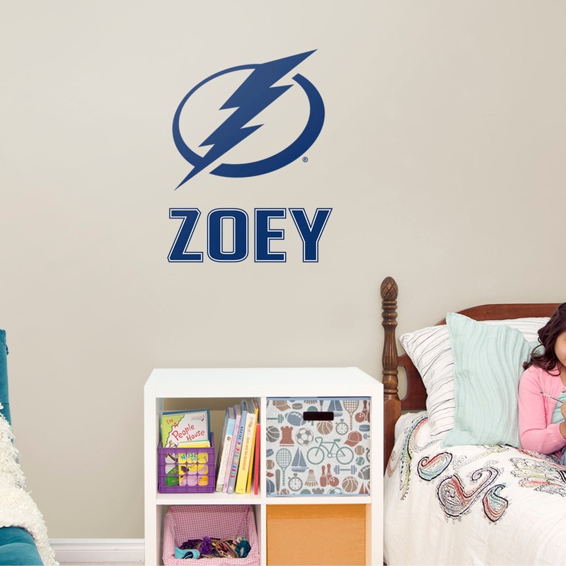 Tampa Bay Lightning – Stacked Logo – With Personalized Name – Official NHL – Vinyl Transfer Decal
