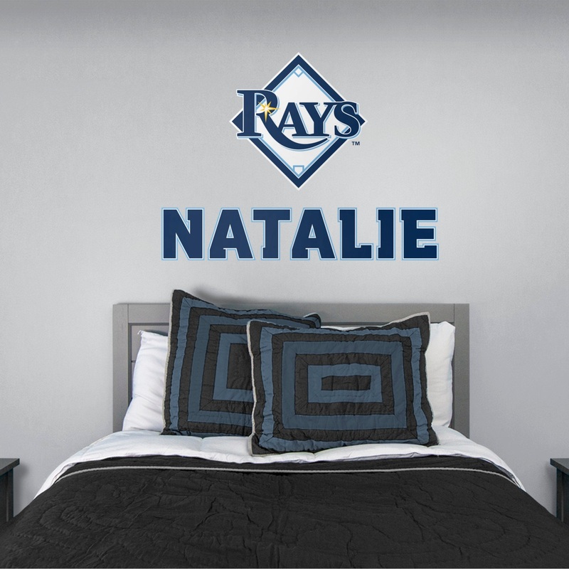 Tampa Bay Rays – Stacked Logo – With Personalized Name – Official MLB – Vinyl Transfer Decal