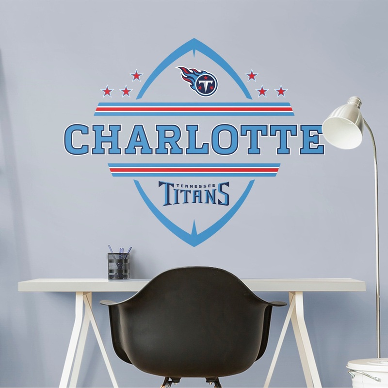 Tennessee Titans – Logo – With Personalized Name – Official NFL – Reusable Vinyl Transfer Decal