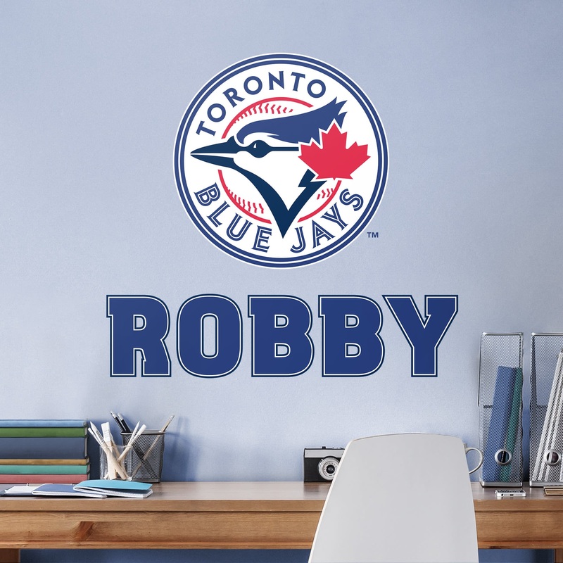 Toronto Blue Jays – Stacked Logo – With Personalized Name – Official MLB – Vinyl Transfer Decal #1