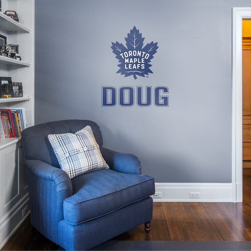 Toronto Maple Leafs – Stacked Logo – With Personalized Name – Official NHL – Vinyl Transfer Decal
