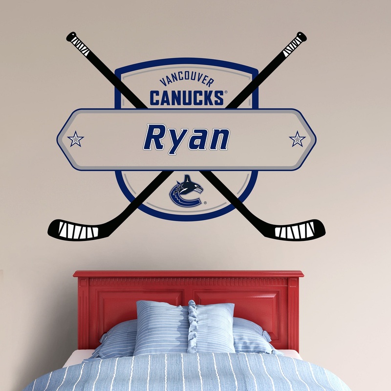 Vancouver Canucks Logo – With Personalized Name – Official NHL – Vinyl Transfer Decal