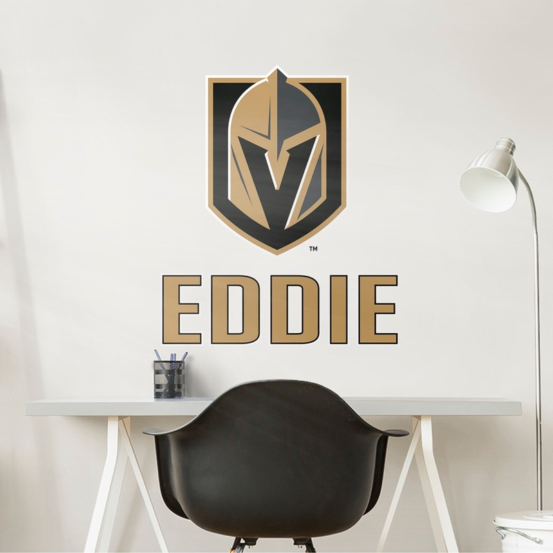 Vegas Golden Knights – Stacked Logo – With Personalized Name – Official NHL – Vinyl Transfer Decal