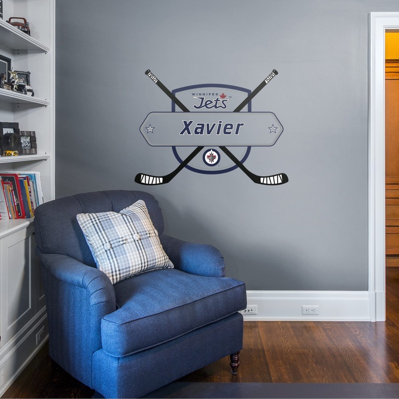 Winnipeg Jets – Logo – With Personalized Name – Official NHL – Vinyl Transfer Decal