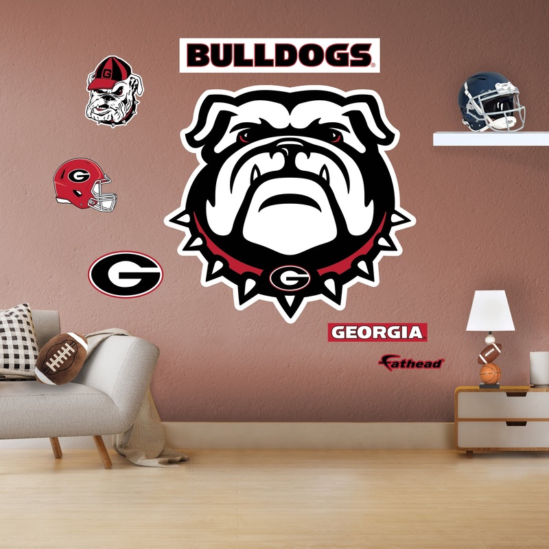 Georgia Bulldogs – RealBig Dawg Logo Collection – Official NCAA – Reusable Vinyl Wall Decals