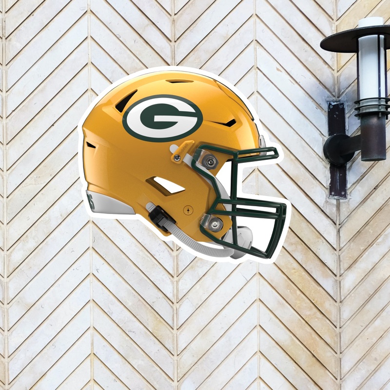 Green Bay Packers – Helmet – Outdoor Wall Decal – Official NFL – Scratch Resistant Alumigraphics Smooth