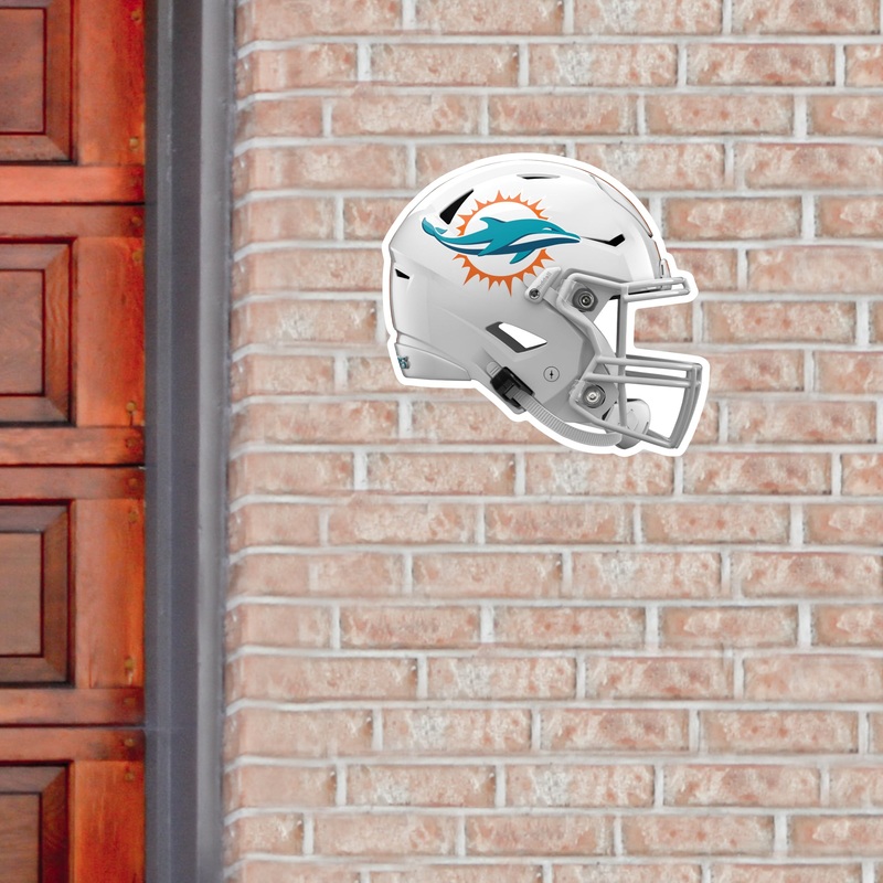 Miami Dolphins – Helmet – Outdoor Wall Decals – Official NFL – Scratch Resistant Alumigraphics Smooth