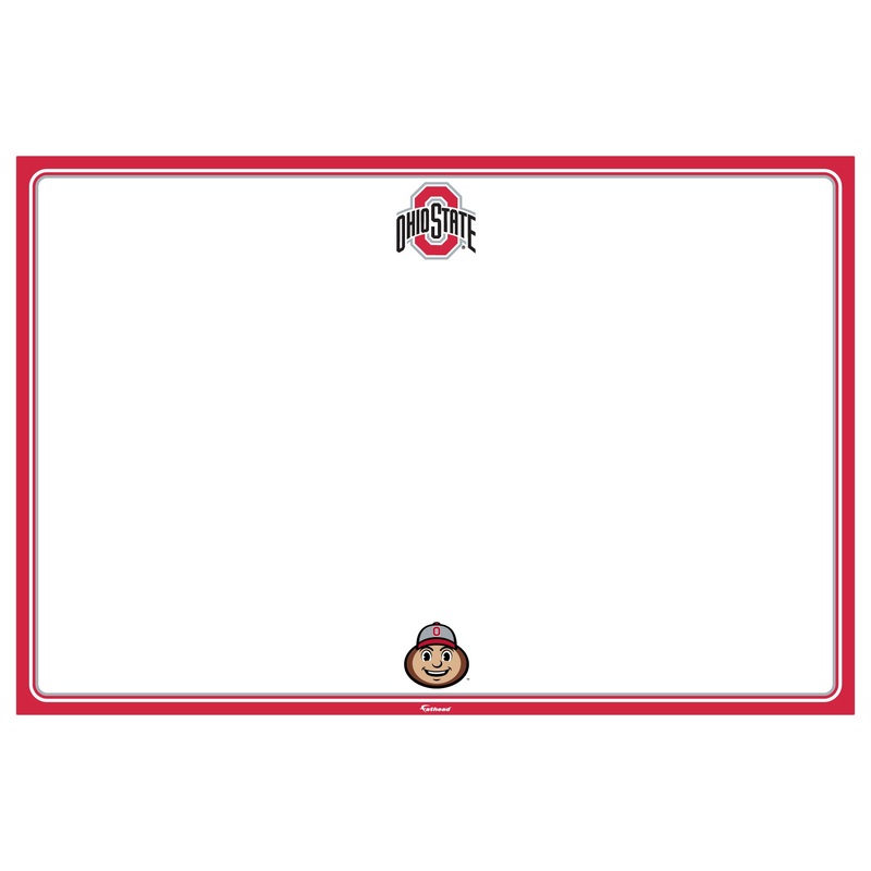 Ohio State Buckeyes – Dry Erase Whiteboard – Official NCAA – Reusable Vinyl Wall Decal