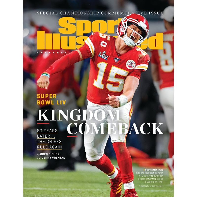 Patrick Mahomes II – Super Bowl LIV Commemorative Issue Sports Illustrated Cover – Peel & Stick Poster – Official NFL – Kansas City Chiefs – Reusable Vinyl Wall Decal