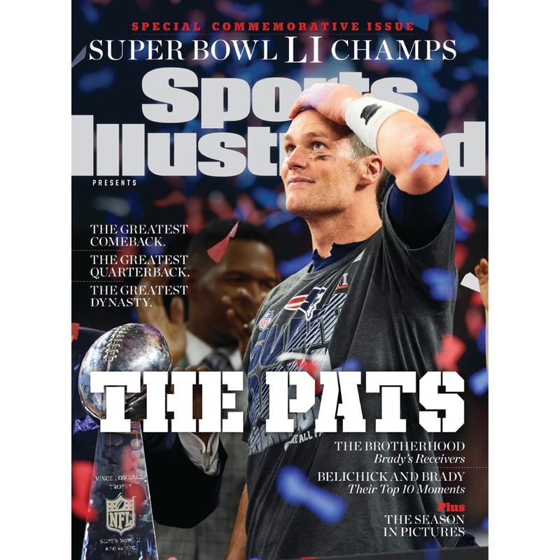 Tom Brady – Super Bowl LI Commemorative Issue Sports Illustrated Cover – Peel & Stick Poster – Official NFL – New England Patriots – Reusable Vinyl Wall Decal