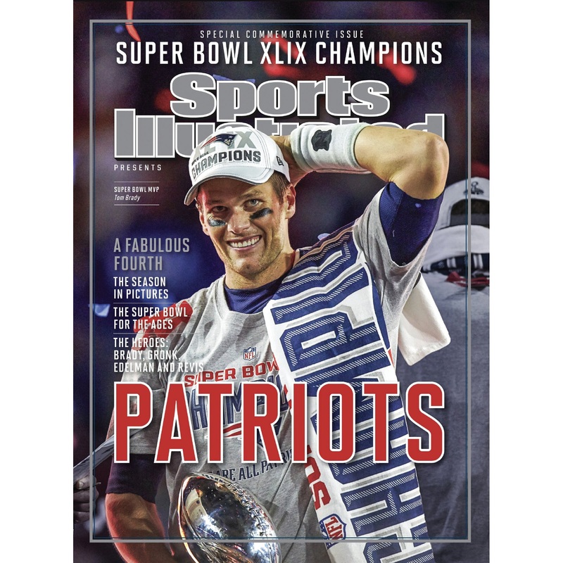 Tom Brady – Super Bowl XLIX Commemorative Issue Sports Illustrated Cover – Peel & Stick Poster – Official NFL – New England Patriots – Reusable Vinyl Wall Decal