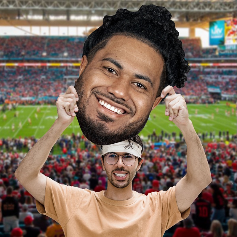 Vita Vea – Big Head – Official NFLPA – Tampa Bay Buccaneers – Foam Core Cutout