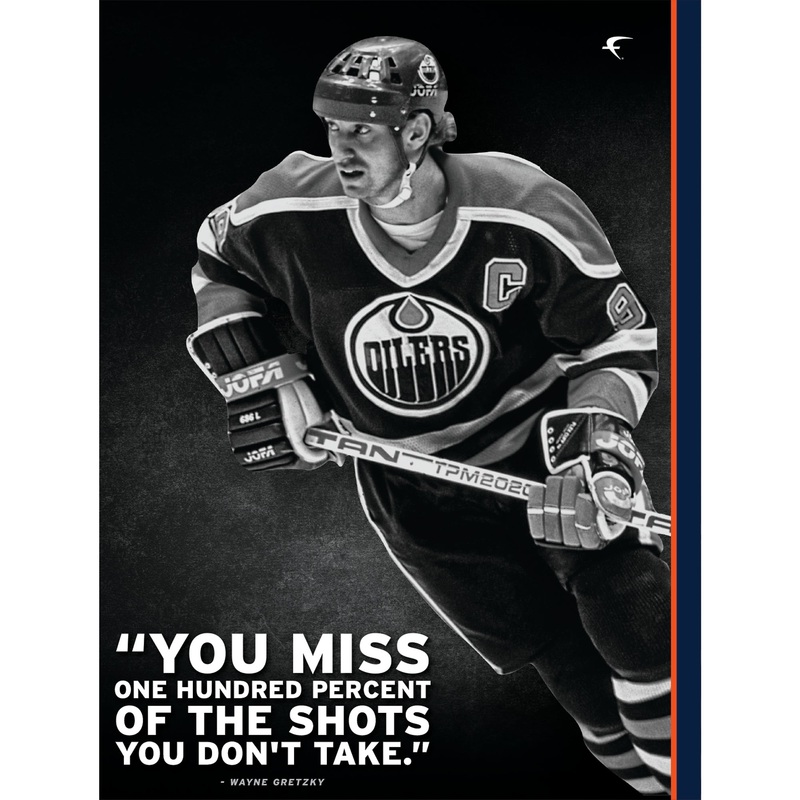 Wayne Gretzky – Inspirational – Peel & Stick Poster – Official NHL – Edmonton Oilers – Reusable Vinyl Wall Decal