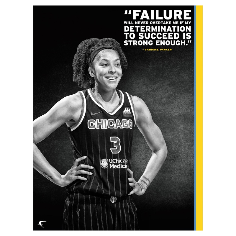 Candace Parker – Inspirational – Peel & Stick Poster – Official WNBA – Chicago Sky – Reusable Vinyl Wall Decal