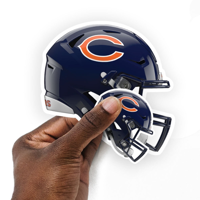 Chicago Bears – 5 Helmet Minis (Mixed Sizes) – Official NFL – Reusable Vinyl Decals