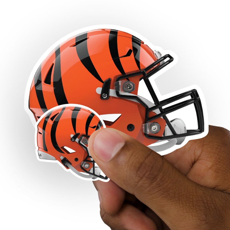 Cincinnati Bengals – 5 Helmet Minis (Mixed Sizes) – Official NFL – Reusable Vinyl Decals