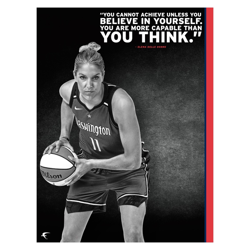 Elena Delle Donne – Inspirational – Peel & Stick Poster – Official WNBA – Washington Mystics – Reusable Vinyl Wall Decal