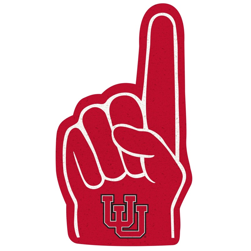 Foam Finger – Big Head – Official NCAA – Utah Utes – Foam Core Cutout
