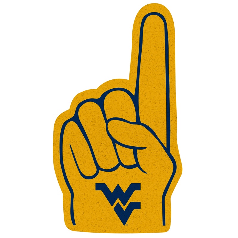 Foam Finger – Big Head – Official NCAA – West Virginia Mountaineers – Foam Core Cutout