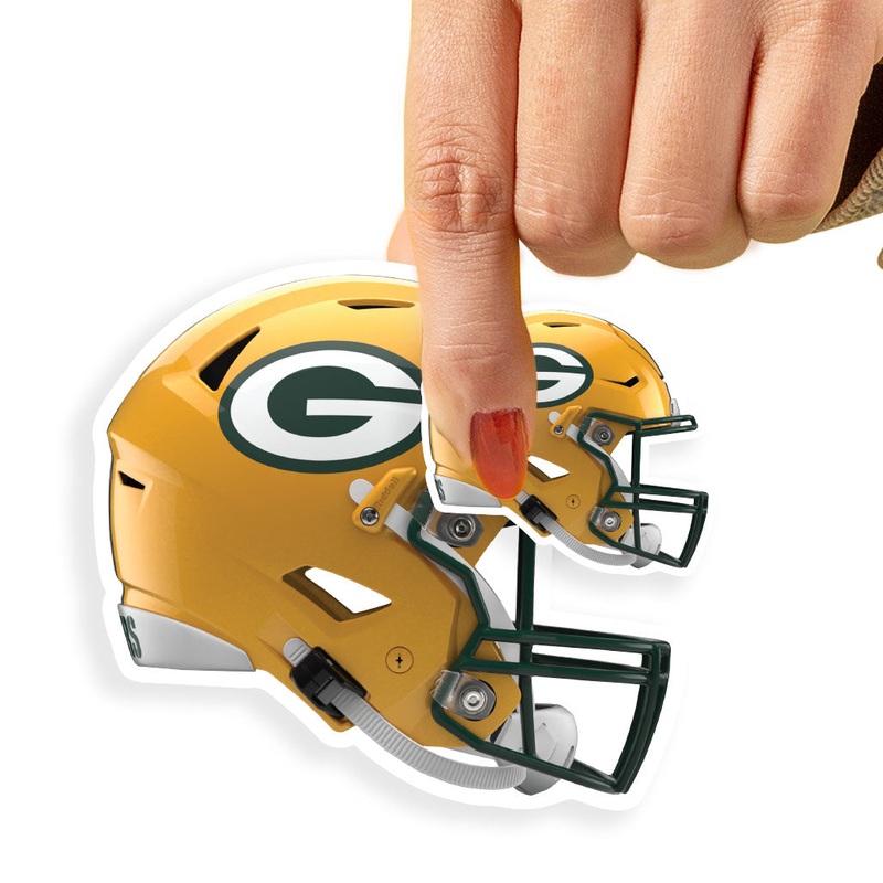 Green Bay Packers – 5 Helmet Minis (Mixed Sizes) – Official NFL – Reusable Vinyl Decals