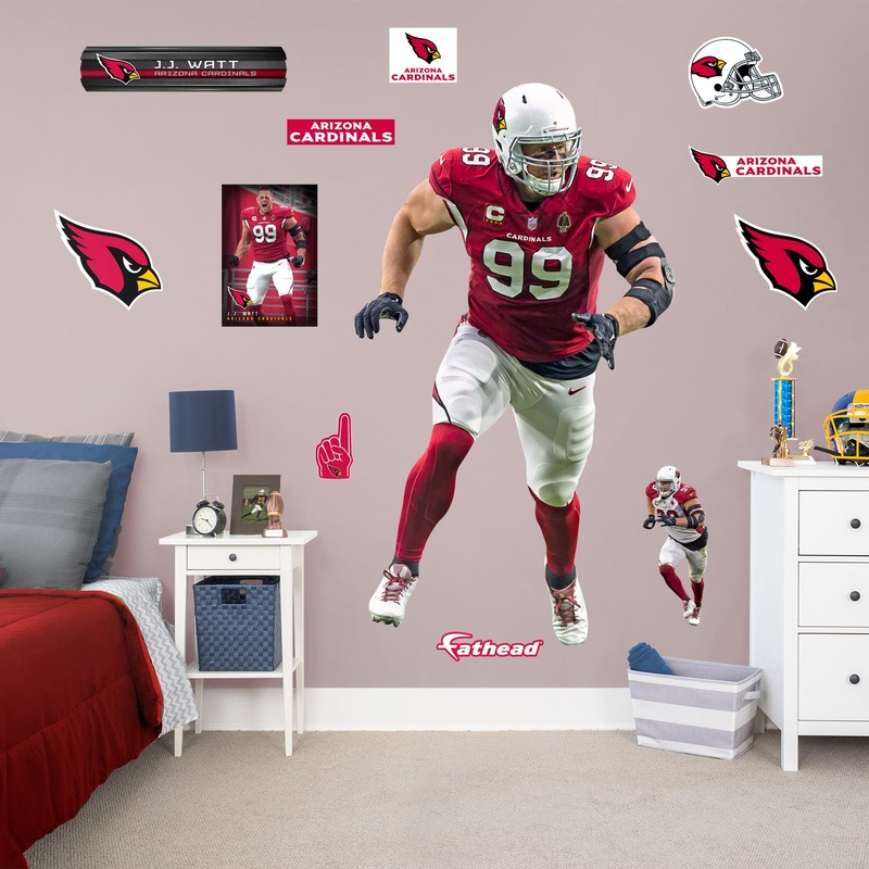 J.J. Watt – RealBig Collection – Official NFL – Arizona Cardinals – Reusable Vinyl Wall Decals #2