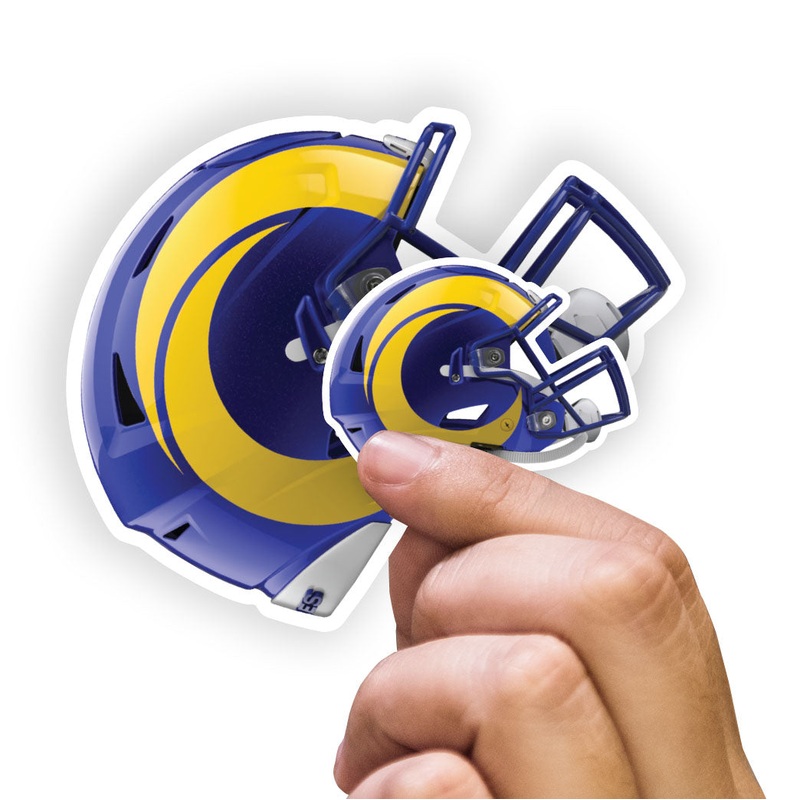 Los Angeles Rams – 5 Helmet Minis (Mixed Sizes) – Official NFL – Reusable Vinyl Decals