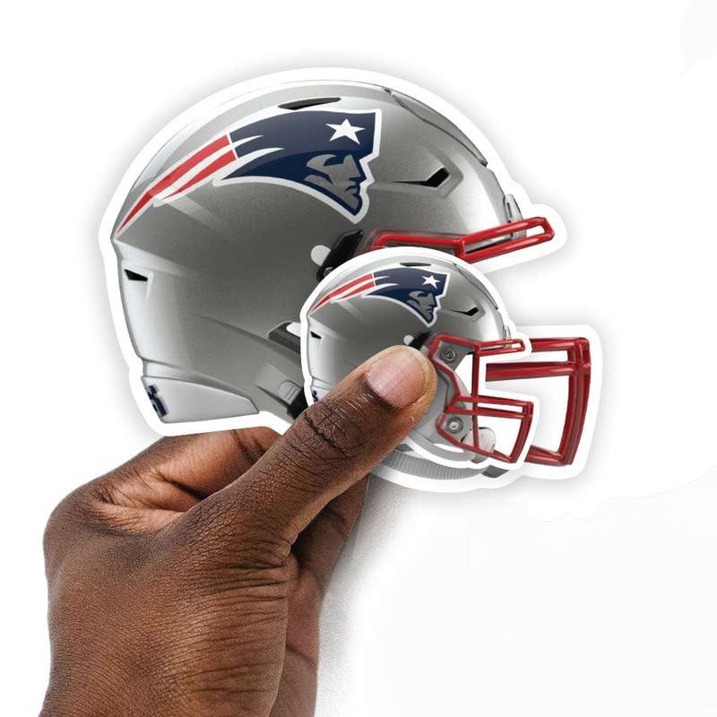 New England Patriots – 5 Helmet Minis (Mixed Sizes) – Official NFL – Reusable Vinyl Decals