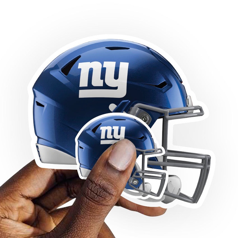 New York Giants – 5 Helmet Minis (Mixed Sizes) – Official NFL – Reusable Vinyl Decals