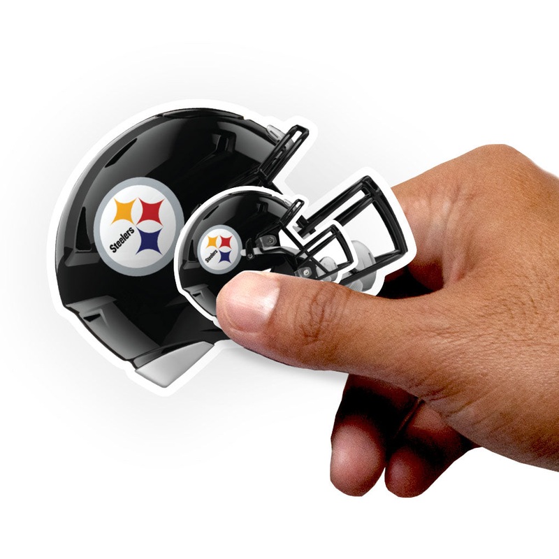 Pittsburgh Steelers – 5 Helmet Minis (Mixed Sizes) – Official NFL – Reusable Vinyl Decals