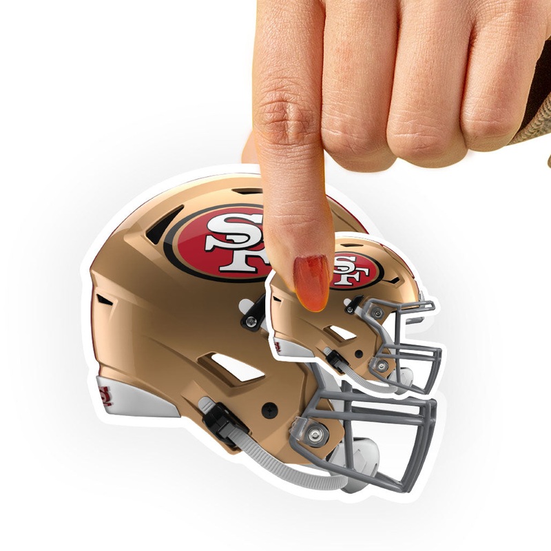 San Francisco 49ers – 5 Helmet Minis (Mixed Sizes) – Official NFL – Reusable Vinyl Decals