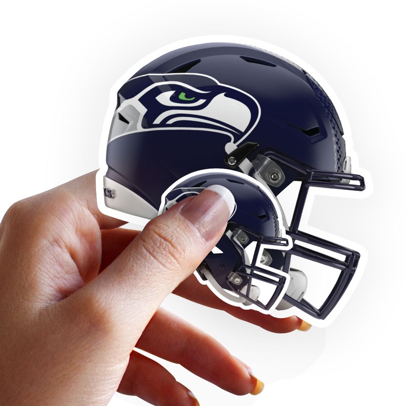 Seattle Seahawks – 5 Helmet Minis (Mixed Sizes) – Official NFL – Reusable Vinyl Decals