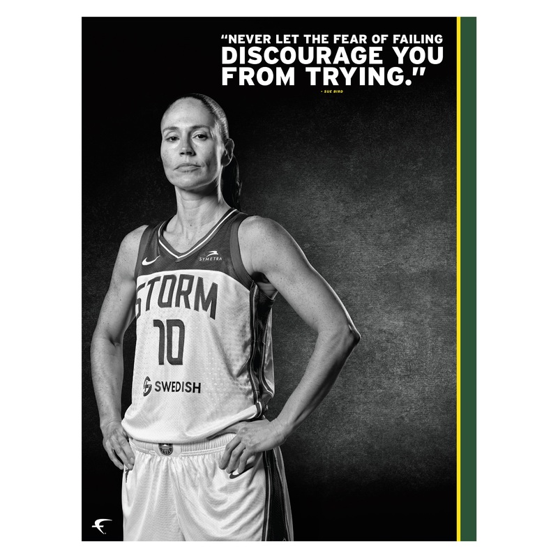 Sue Bird – Inspirational – Peel & Stick Poster – Official WNBA – Seattle Storm – Reusable Vinyl Wall Decal