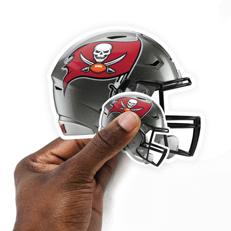 Tampa Bay Buccaneers – 5 Helmet Minis (Mixed Sizes) – Official NFL – Reusable Vinyl Decals