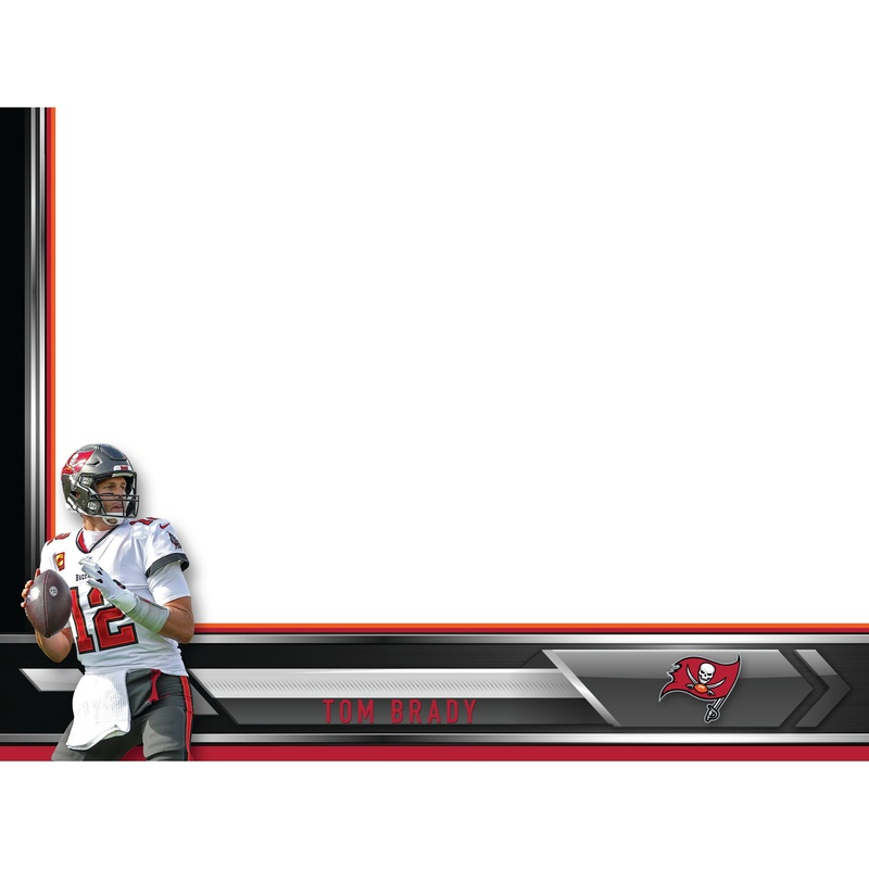 Tampa Bay Buccaneers – Tom Brady – Dry Erase Whiteboard – Official NFL – Reusable Vinyl Wall Decal