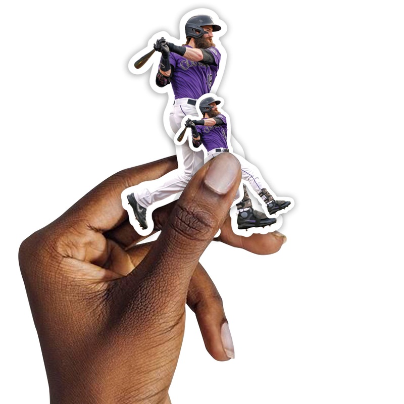 Charlie Blackmon – 5 Player Minis (Mixed Sizes) – Official MLB – Colorado Rockies – Reusable Vinyl Decals