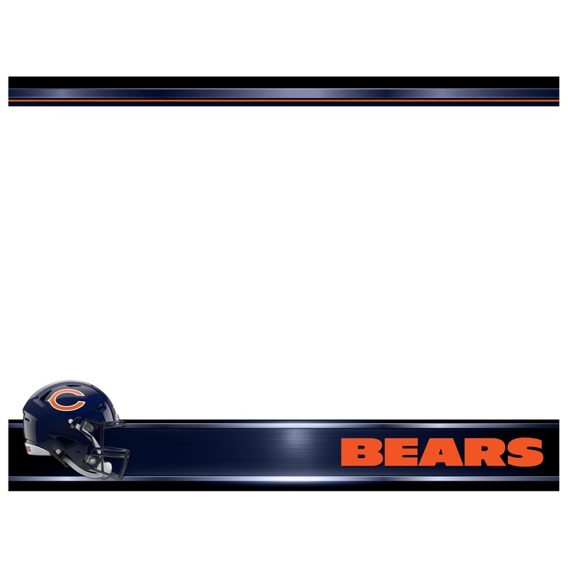 Chicago Bears – Helmet – Dry Erase Whiteboard – Official NFL – Reusable Vinyl Wall Decal