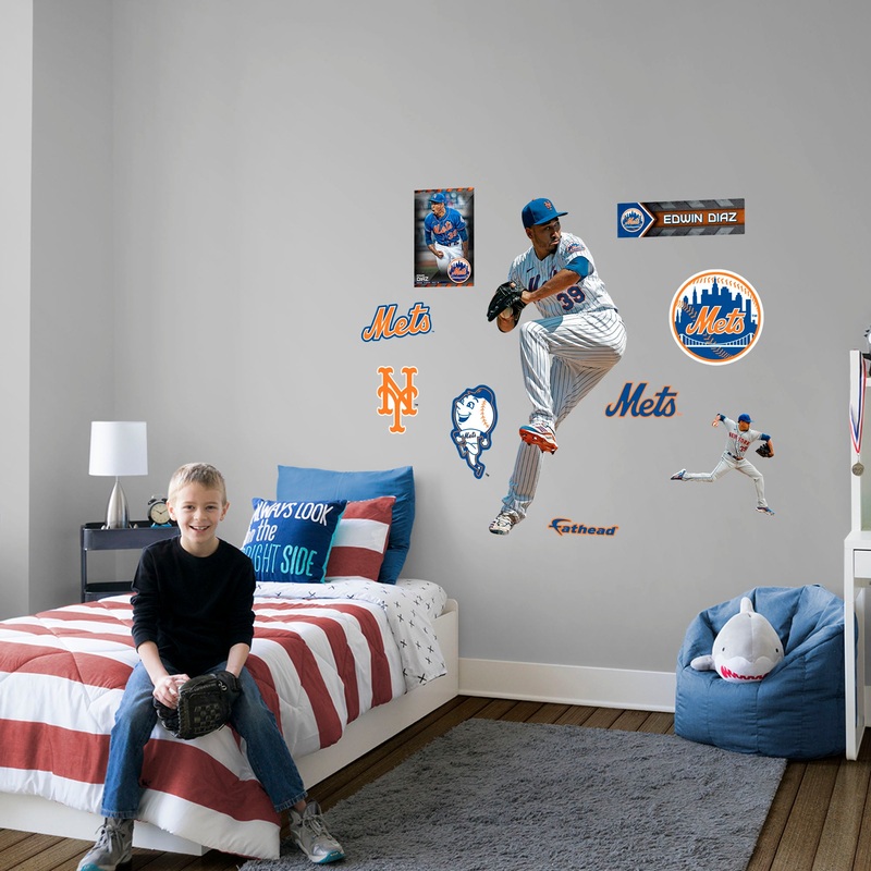 Edwin Diaz – RealBig Collection – Official MLB – New York Mets – Reusable Vinyl Wall Decals